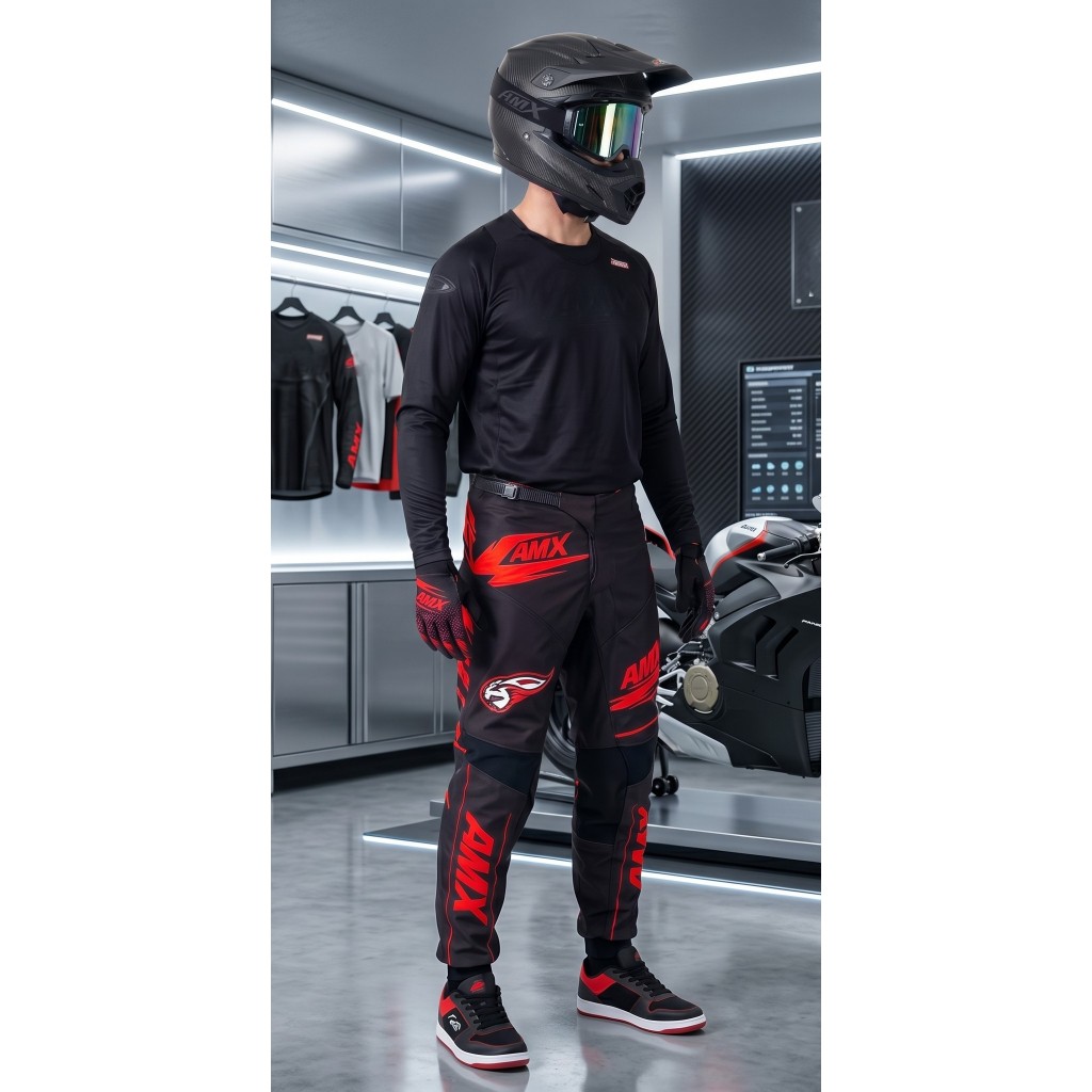 Calca Motocross AMX Classic Duo Trilha Off-Road Enduro Diversas Cores Resistente Proteção Qualidade