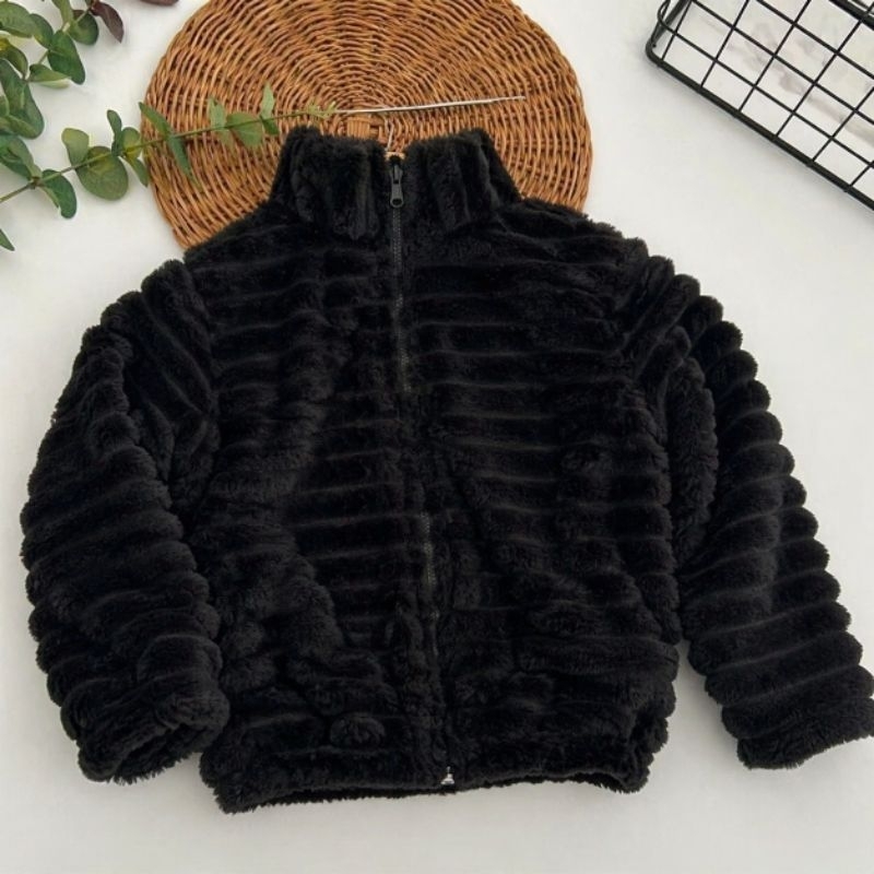 Blusa de Frio Infantil Escolar Menino e Menina Casaco Teddy Soft Pelúcia Quente Fofinha