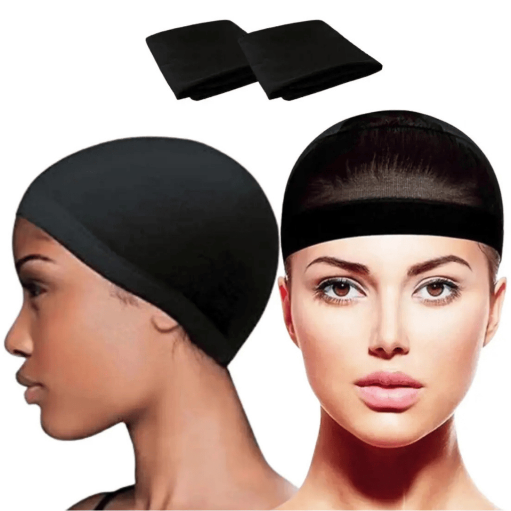 Kit 2 Toucas Cap Wig Preta Para Peruca Prender Cabelos Malha Fina e Respiravel