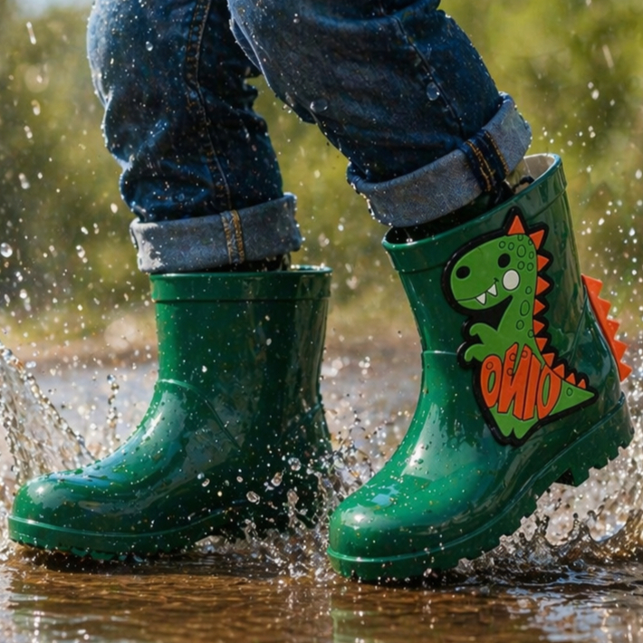 Galocha Infantil Menino Bota Criança Impermeável Leve e Confortável