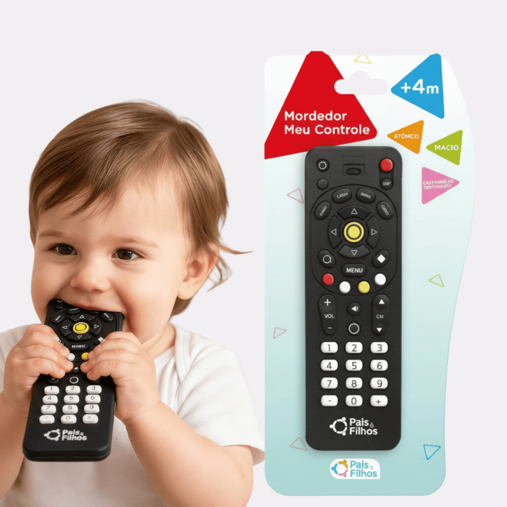Mordedor Controle Remoto Massageador Infantil Dentição Bebê Cheirinho Promoção