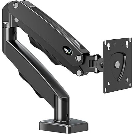 ELG, F80N, Suporte Articulado de Mesa, Pistão a Gás, Design Compacto e Retrátil, Ergonômico, Monitores 17'' a 35'', 2kg