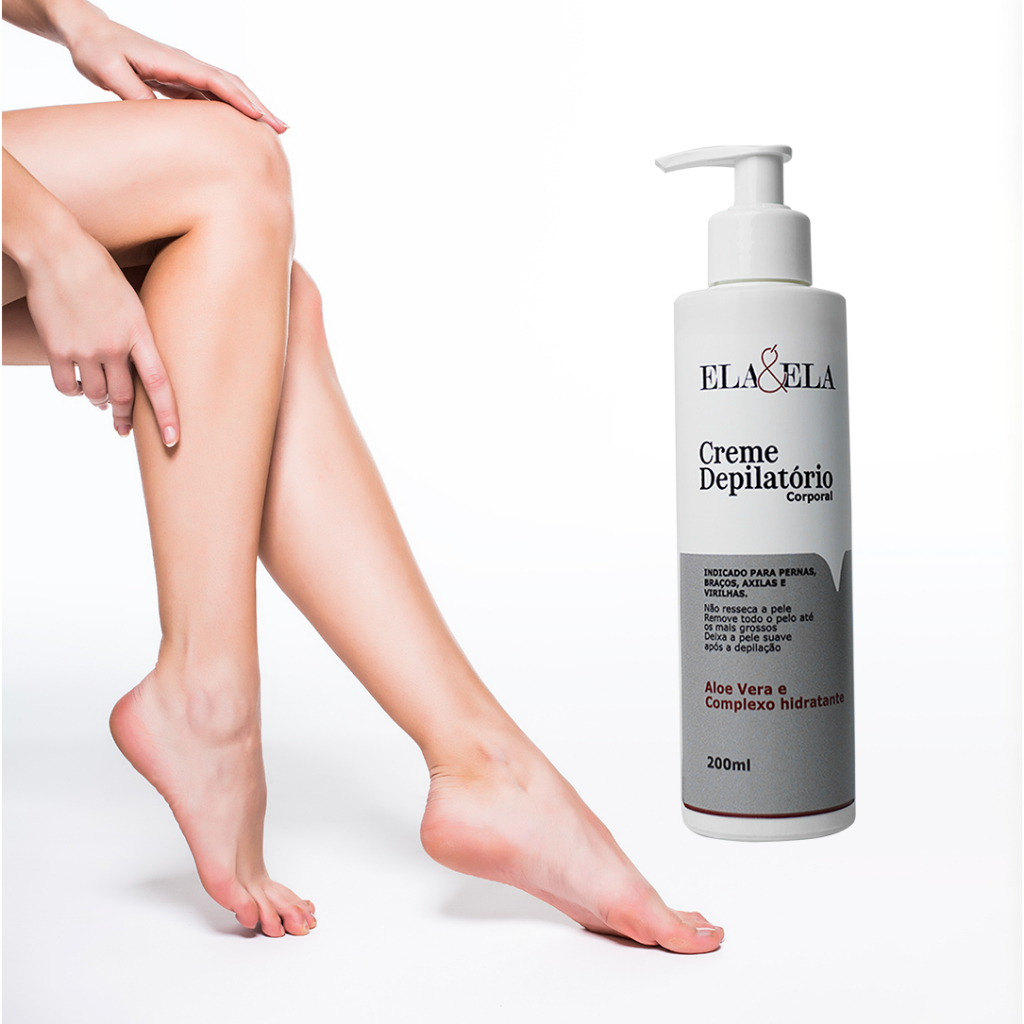 ✨ Creme Depilatório Corporal Ela&Ela 200ml – Remoção Rápida e Pele Hidratada ✨