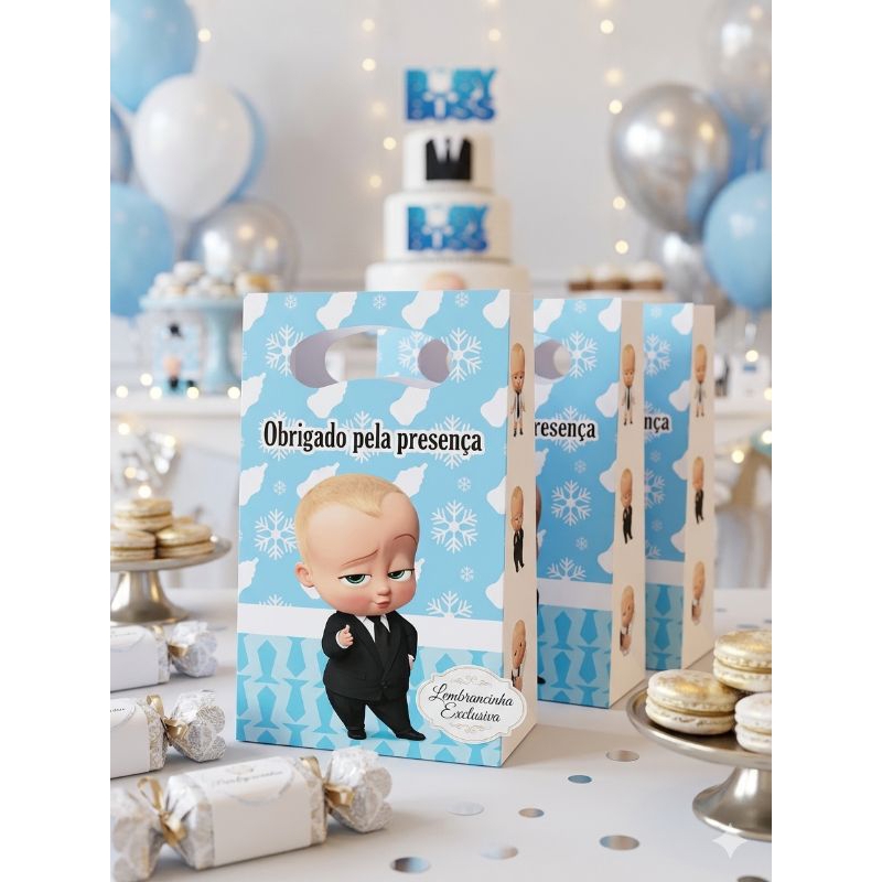 Sacolinhas surpresa Poderoso chefinho - azul - chá de bebe - aniversário