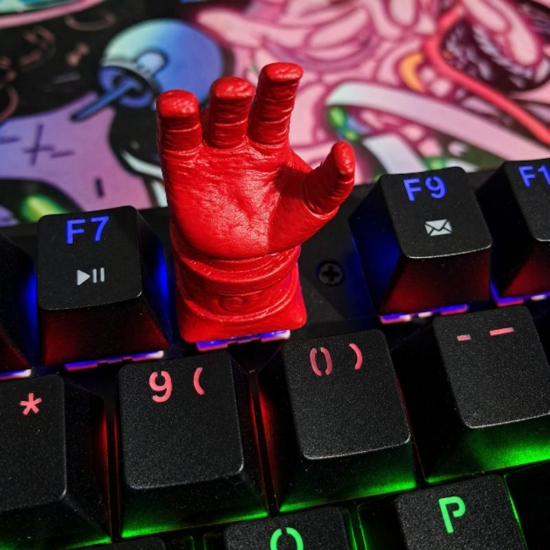 Keycap Hellboy Mão da Perdição - Teclado Mecânico