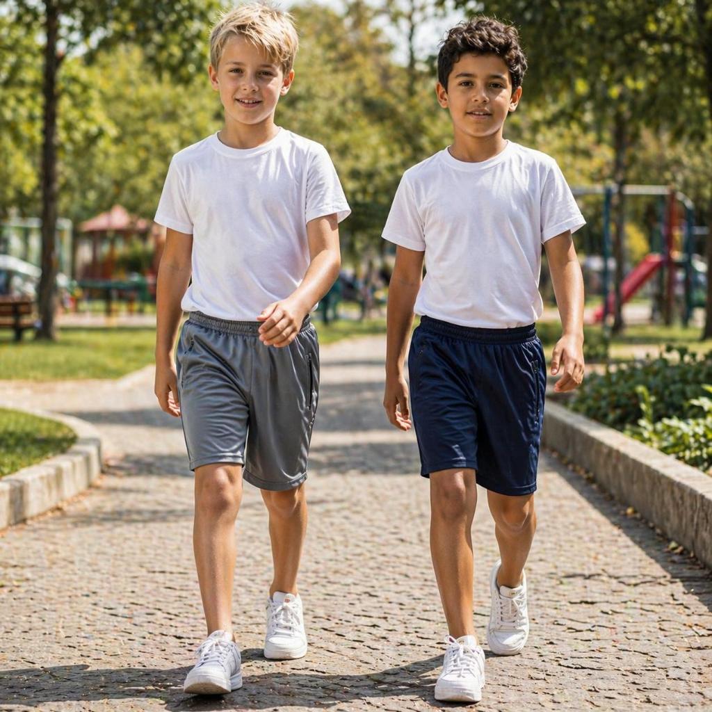 Kit 2 Shorts Infantil Juvenil 10 ao 16 com Ziper Nos Bolso