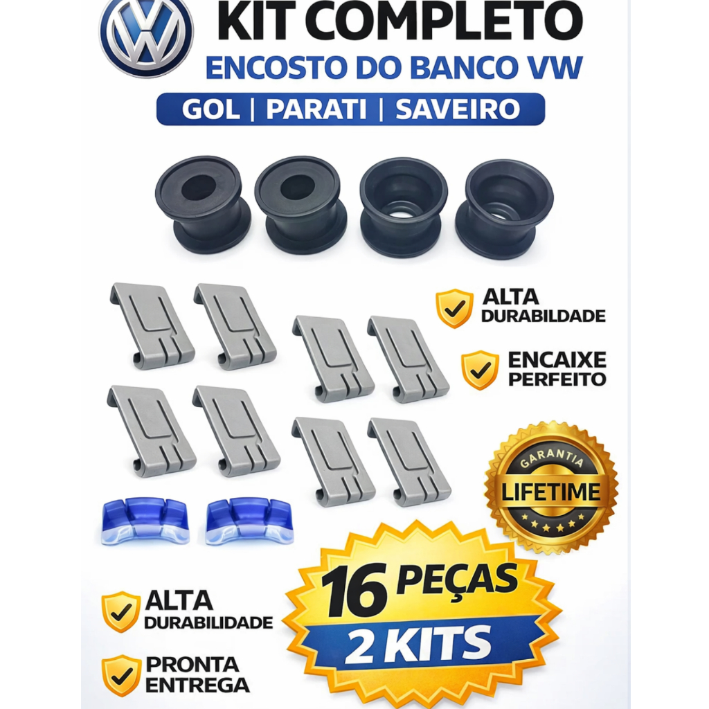 Kit Calço Trilho Deslize Banco Gol G3 G4 G5 G6 Acessório