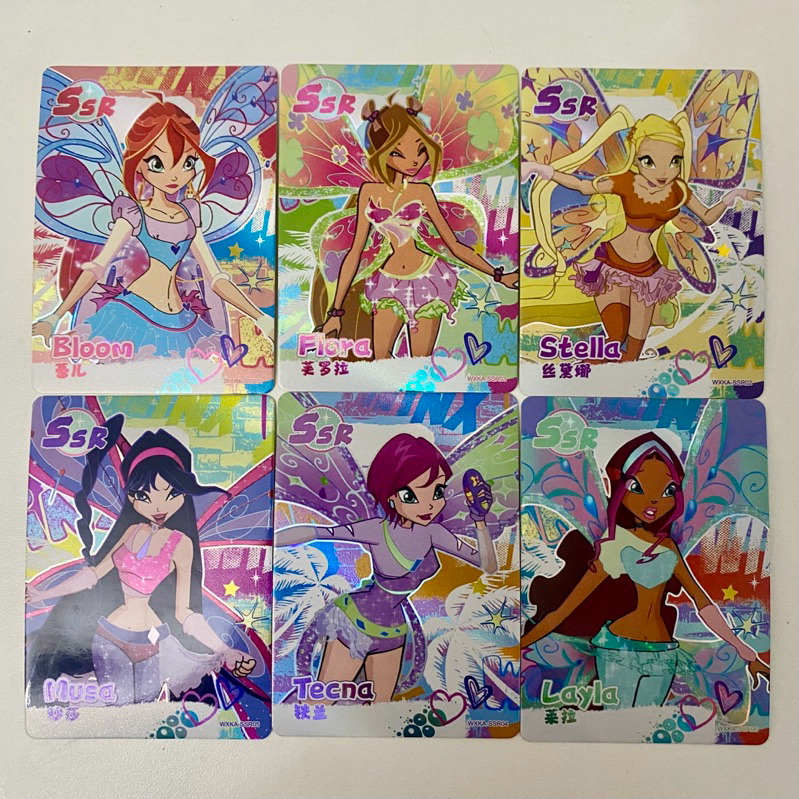 6 Cards Colecionáveis Winx Club - Believix
