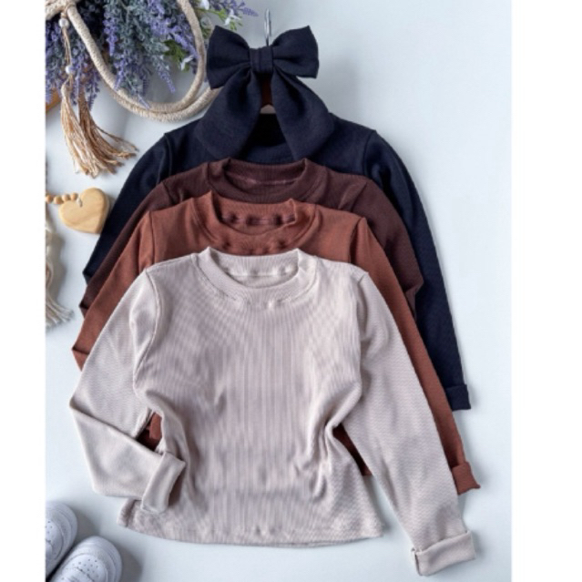 blusa de frio térmica feminina infantil manga longa