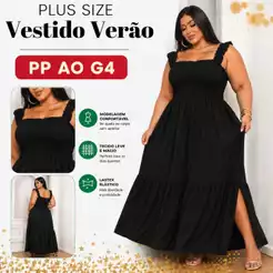 Vestido Soltinho Lastex Alça Babado Moda Feminina Casual Evangélica Blogueira Verão Elegante Plus Size Tendencia 2026