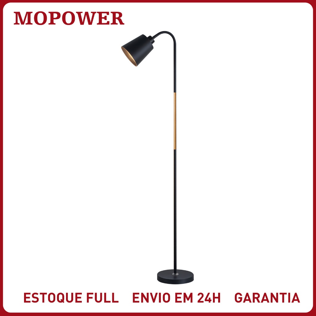 Luminária de Chão Moderna Articulável LED Abajur de Piso Para Sala Quarto Leitur