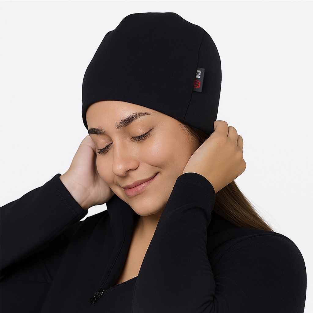 Touca de Frio Gorro Fleece Preto Inverno WON Térmico Quente Unissex Tecido Qualidade Premium
