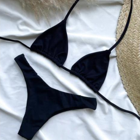 Biquíni cortininha  fio dental bikini marquinha fita bronze P ao GG várias cores sem bojo.