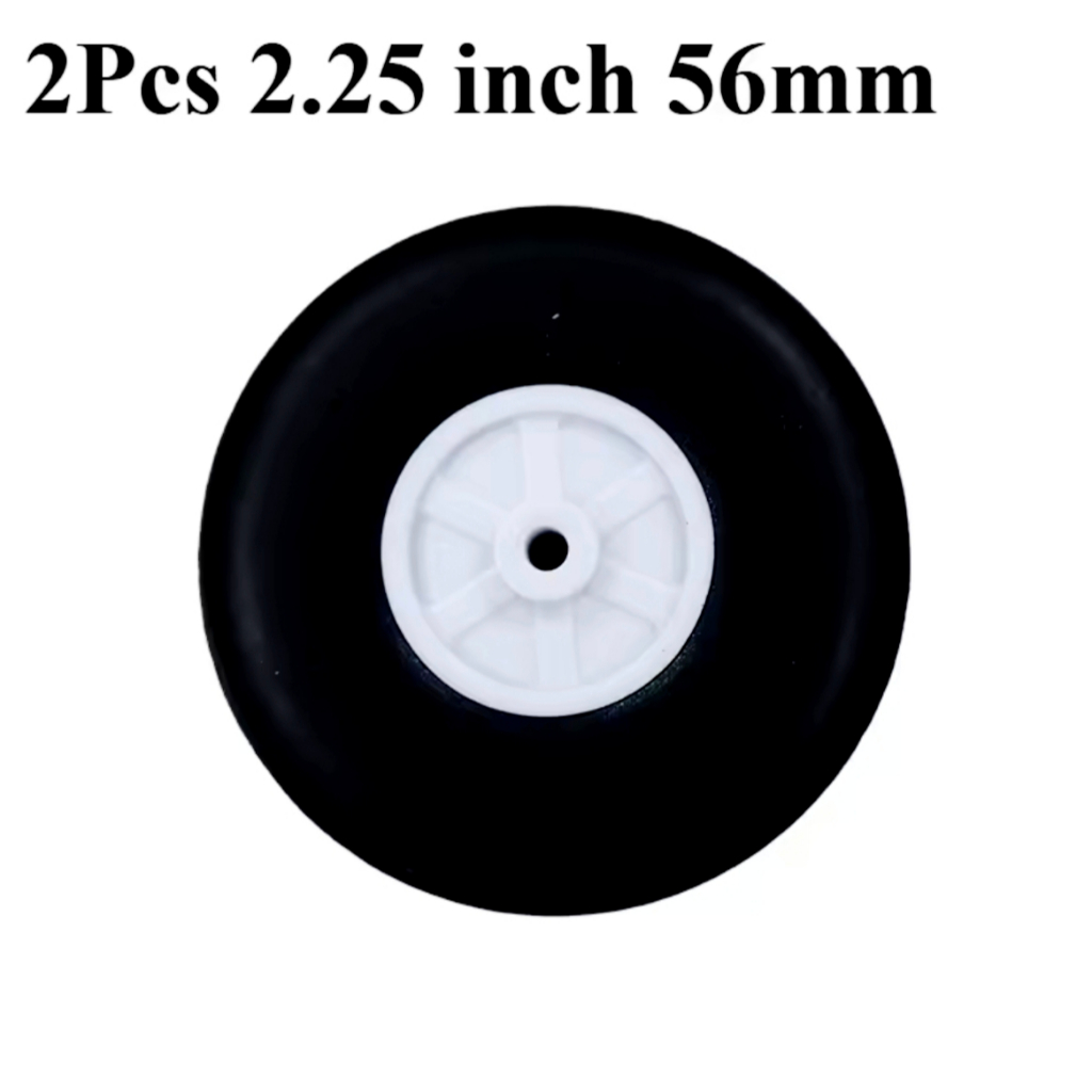 Roda 56mm Espuma 2x unidades Aeromodelo Elétrico RC Avião Trem de Pouso