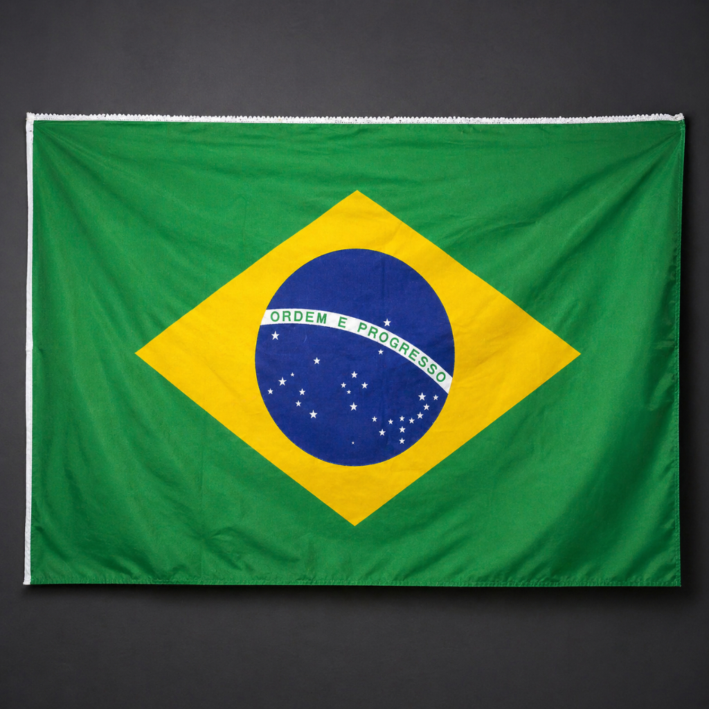 Bandeira do Brasil 61x73cm Eventos Decoração Copa do Mundo Econômica Tecido Simples