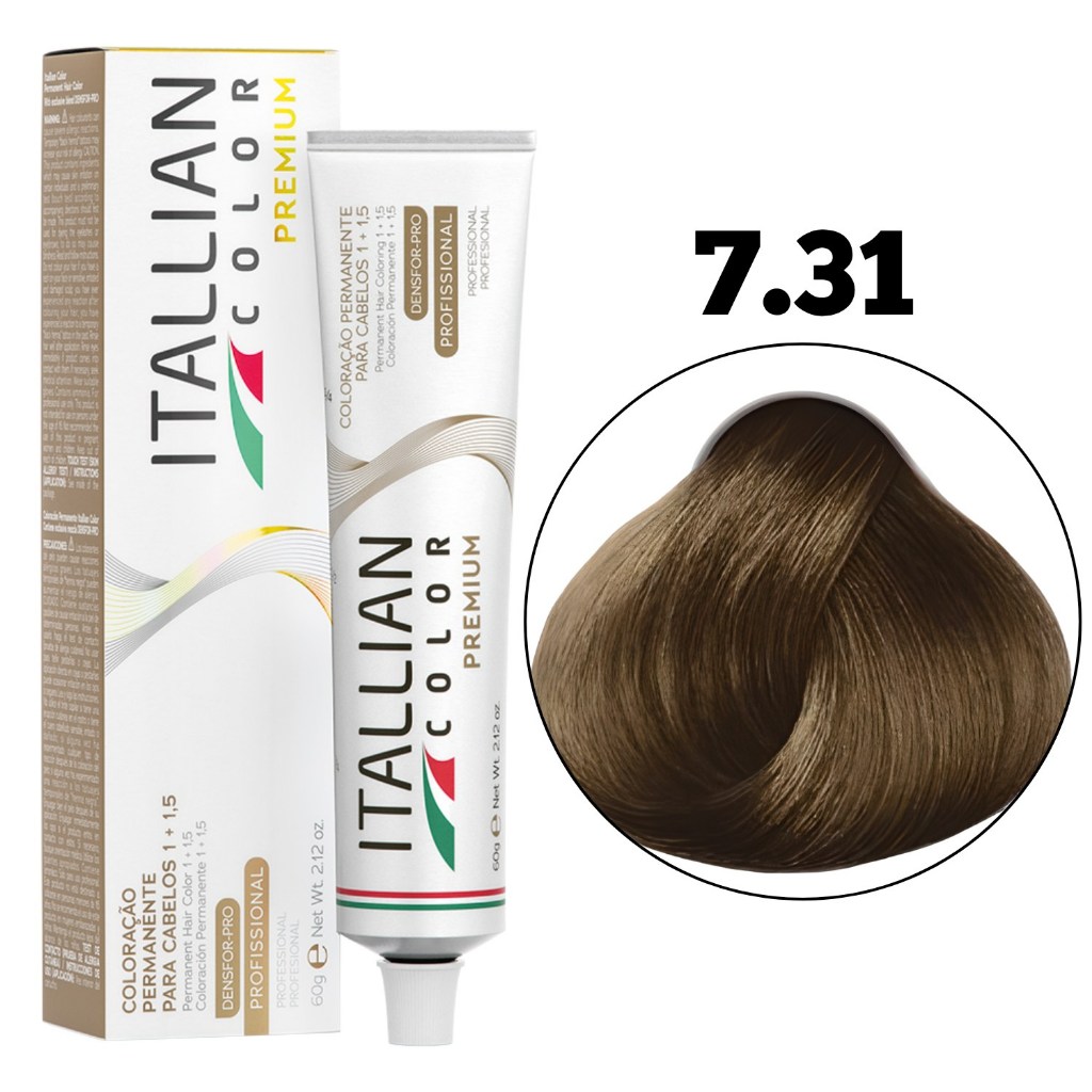 COLORAÇÃO ITALLIAN COLOR LOURO DOURADO CINZA 7.31 60G