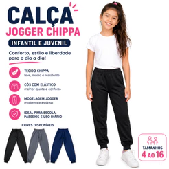 Calça Infantil e Juvenil Feminina Peluciada do 4 Ao 16