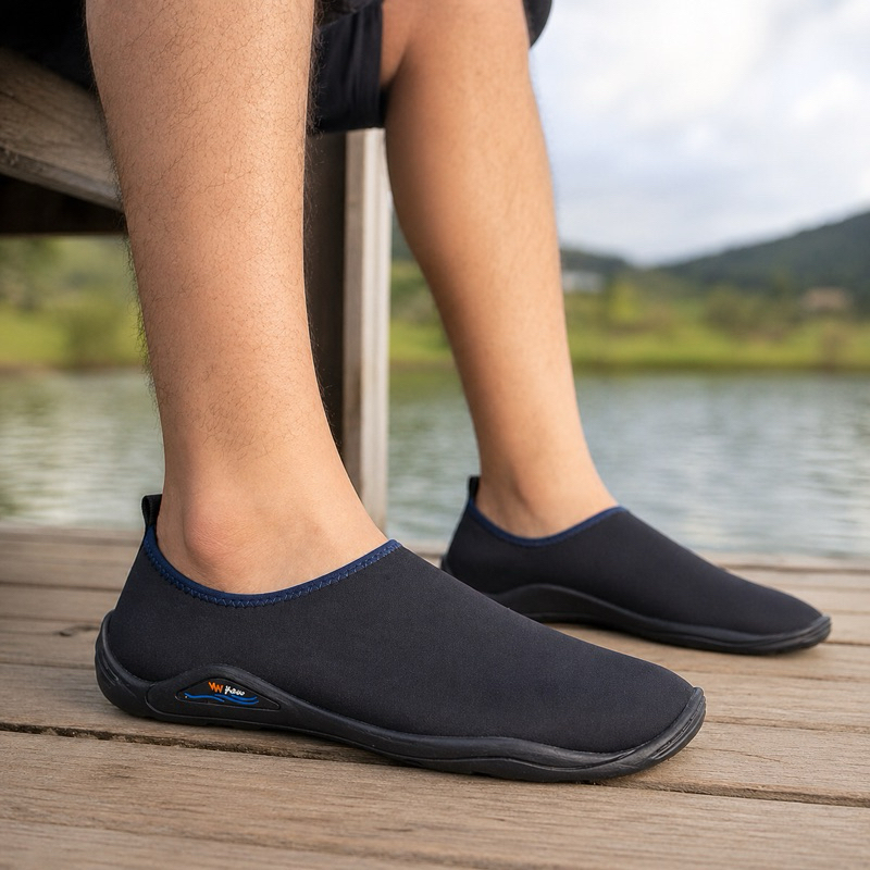 Sapatilha Nautica Antiderrapante Aquática De Praia Pescaria Neoprene Unissex Hibrida Confortavel