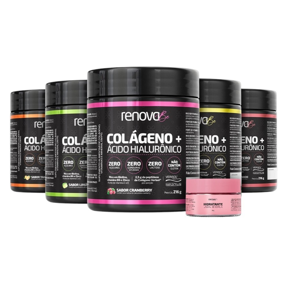 Kit 5 Colágenos Renova Be Verisol + Hidratante Labial