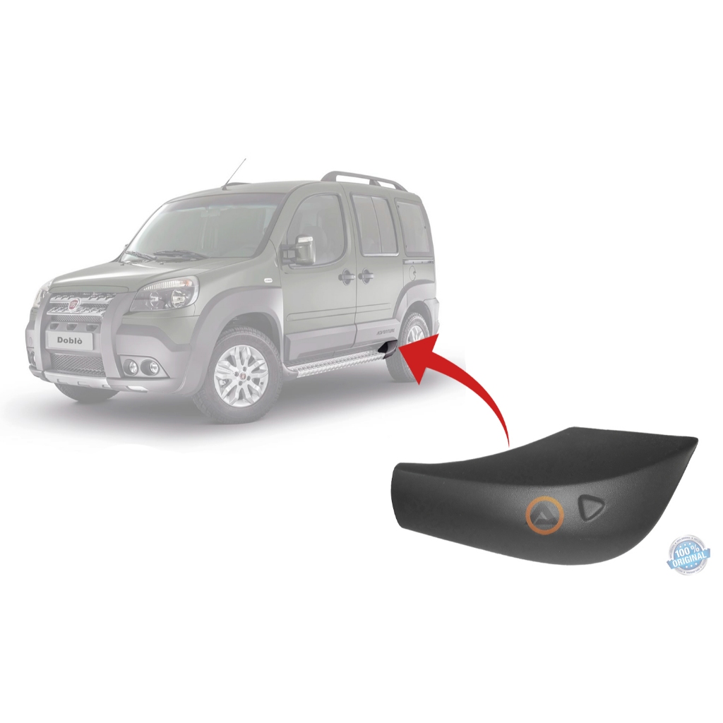 Moldura Ponteira Estribo Doblo Adventure Esquerdo Original Fiat Acabamento Lateral Traseiro