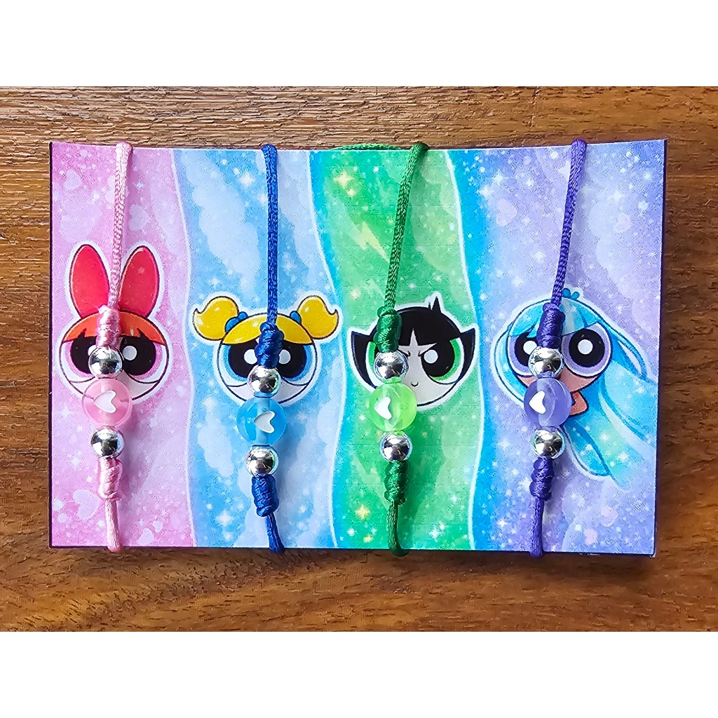 Pulseira da Amizade com 4 Meninas Super Poderosas (modelo 2)