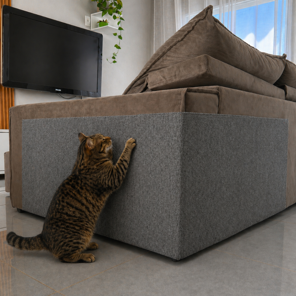 Arranhador Adesivo para Gato Protetor para Sofá  Parede Cama Box - Carpete Premium - Petliz