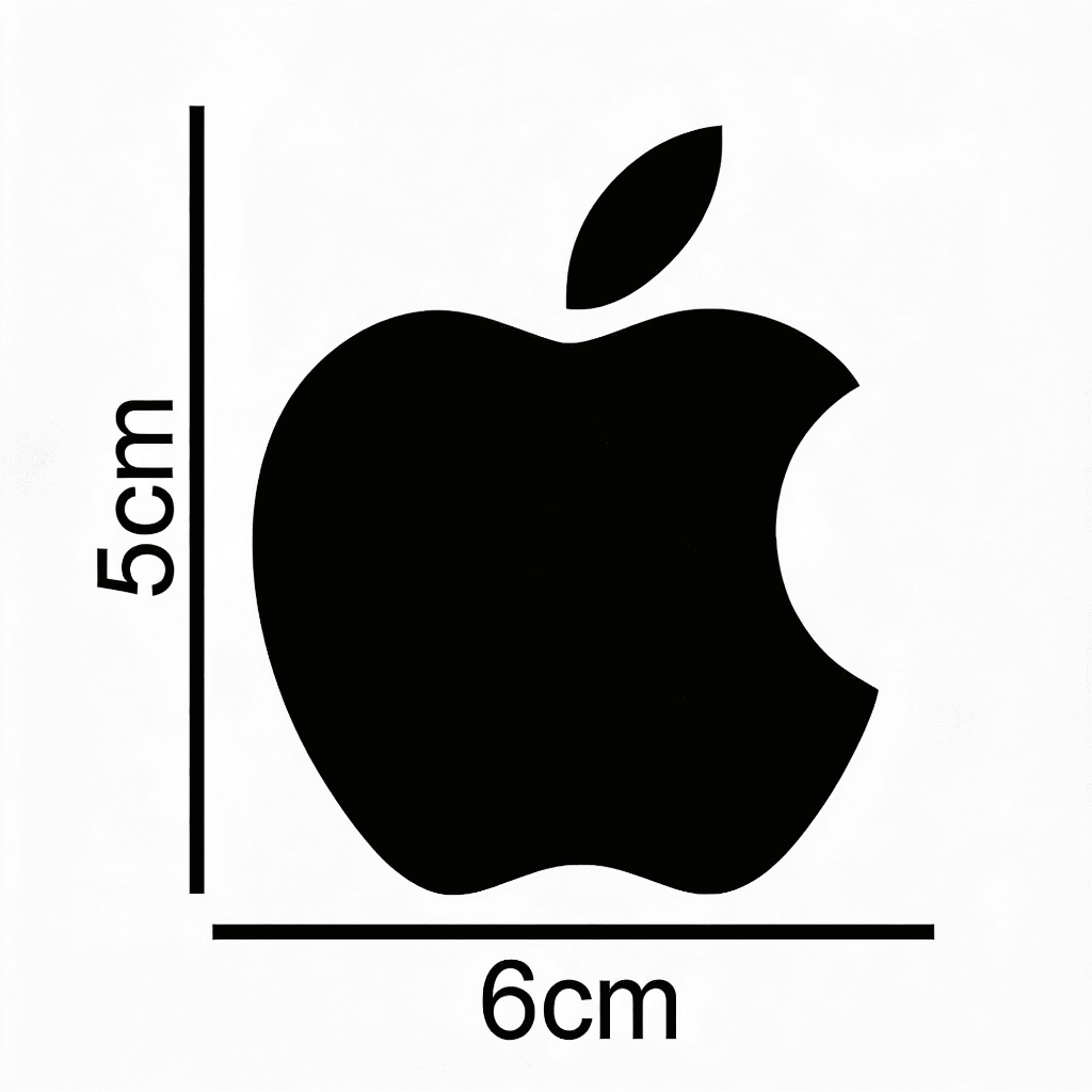 Adesivo Apple Maça 5x6cm Diversas Cores Decoração Imac Iphone Ipad