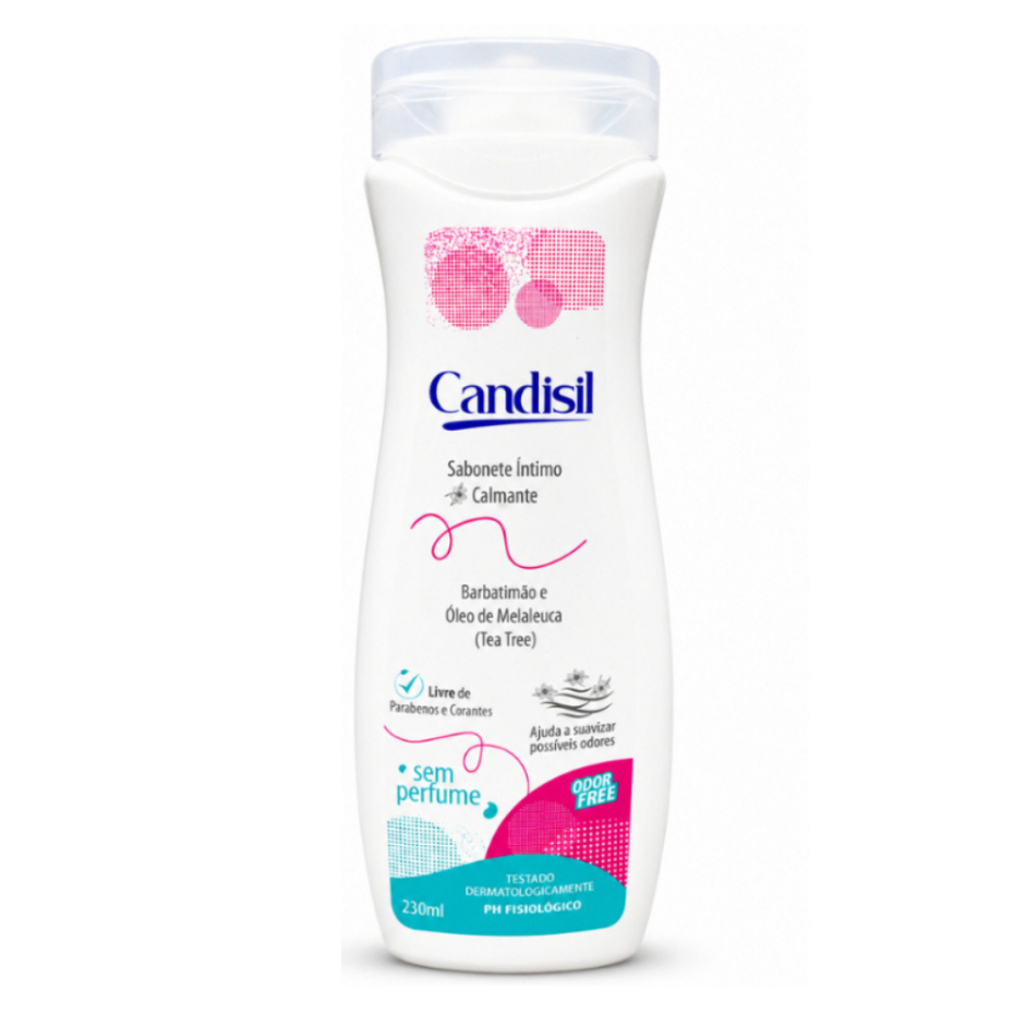 Sabonete Íntimo Candisil Óleo De Melaleuca Sem Perfume 230ml Higiene Íntima Feminina
