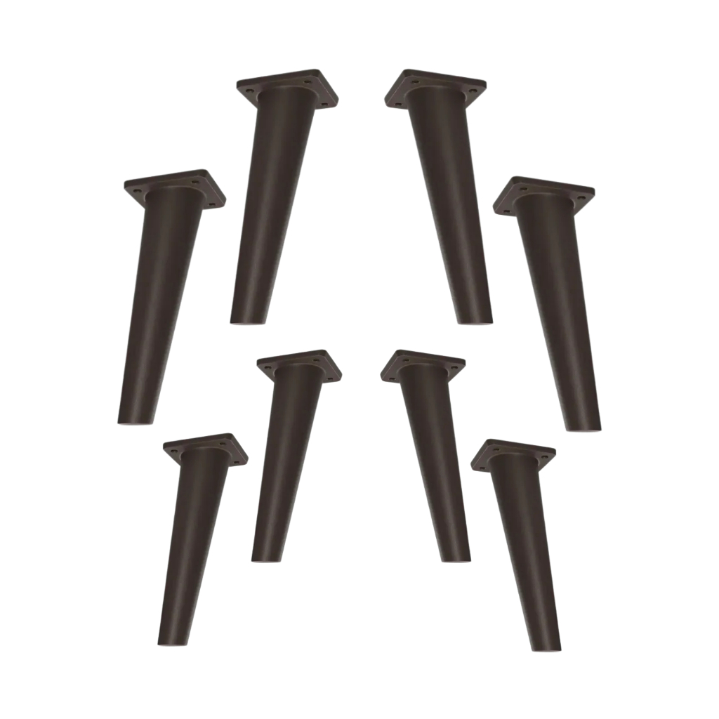 Kit 8 Pézinho Palito Angular 16cm Plástico 25kg Pé Para Móveis Rack Mesa de Cabeceira