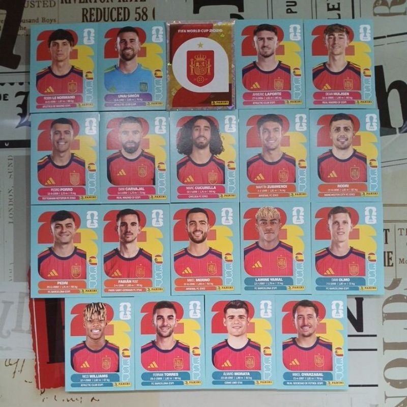 Espanha  (Spain) - Figurinhas Originais Avulsas Copa do Mundo Fifa 2026 (ESP) (venda unitária)