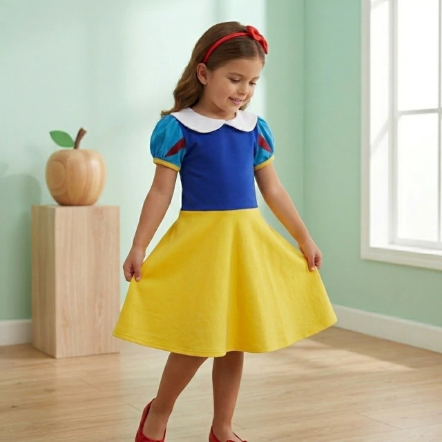 Vestido Fantasia Branca De Neve Catitos - 0 até 6 anos - 100% algodão - 242