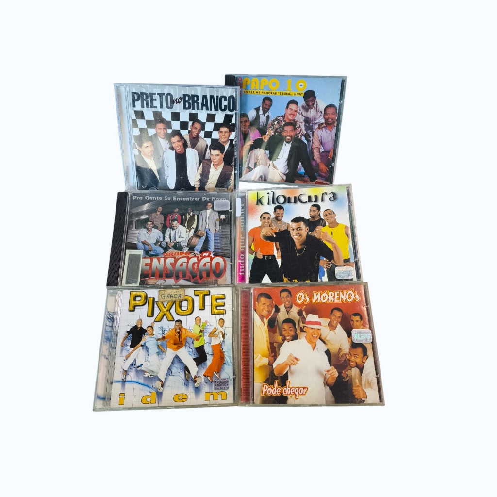 Coleção com 6 Cds de bandas de Pagode e Samba dos anos 1990-2000