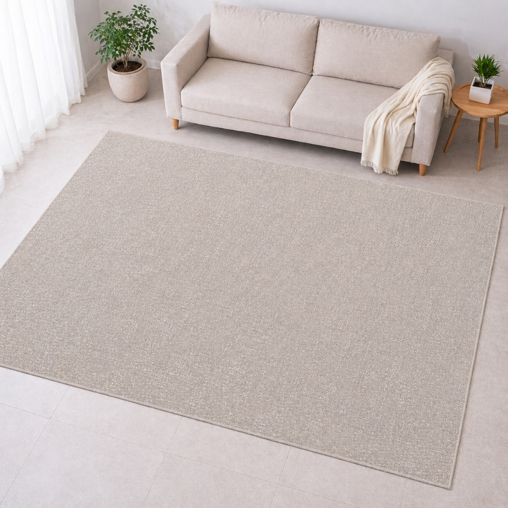 Tapete Bege Clean Vários Tamanhos Antiderrapante Para Sala Quarto Escritório Sofisticado Moderno Elegante