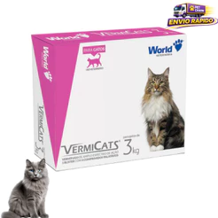 Vermicats 600mg para Gatos Vermífugo 4 Comprimidos