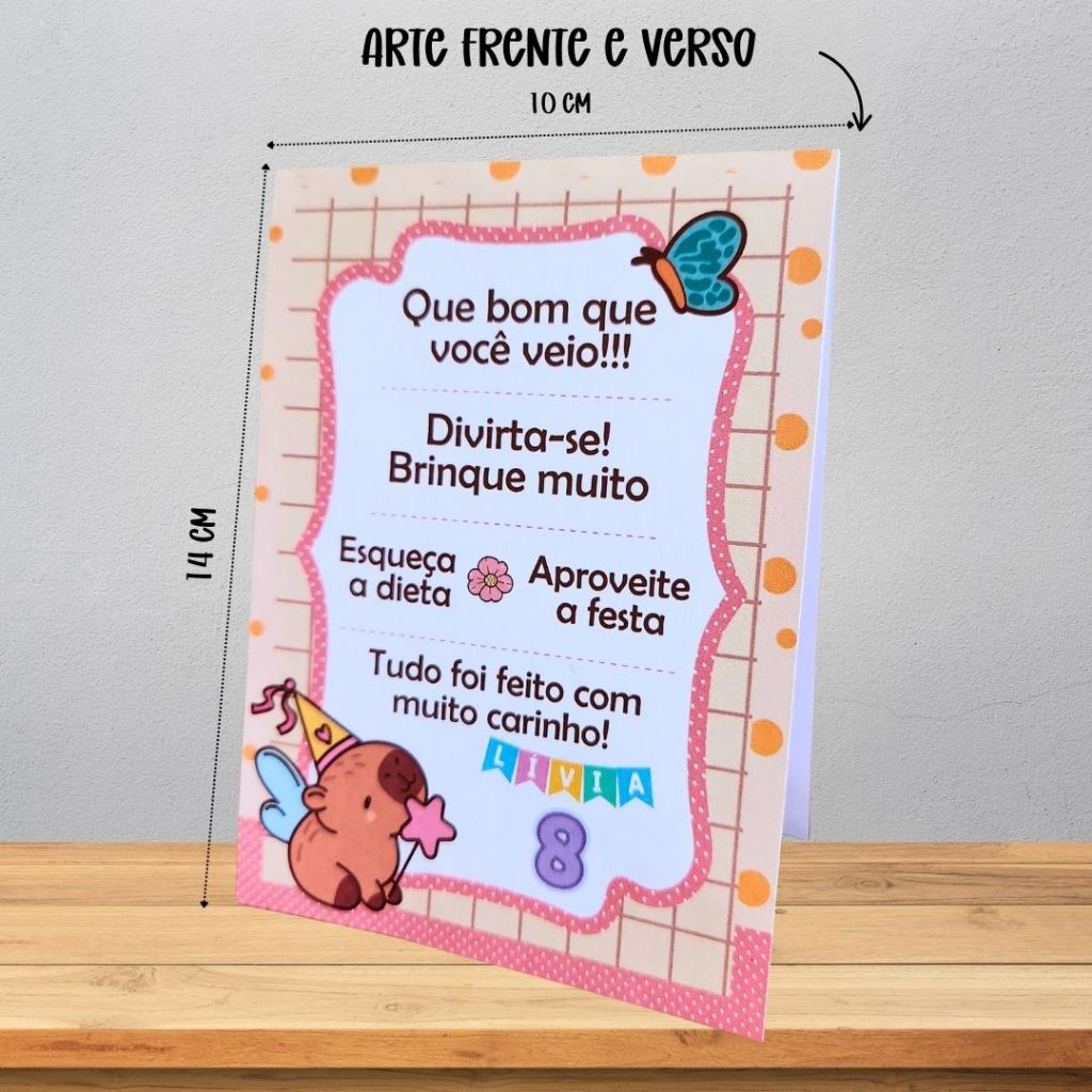 CENTRO DE MESA PLAQUINHA CAPIVARA  Personalizado | Enfeite Plaquinha | Decoração Festa |ENVIO RÁPIDO