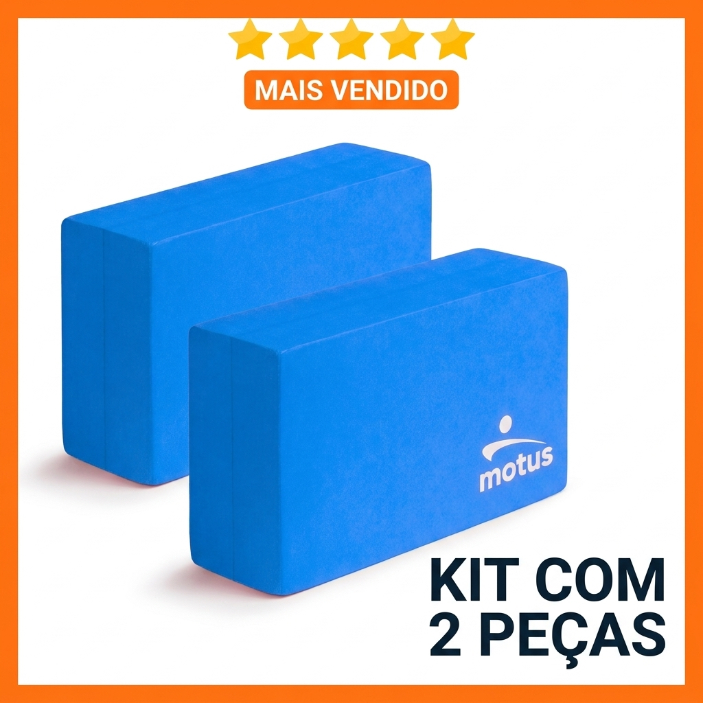 Imagem Kit 2 Bloco de yoga 23x13x7cm - Tijolinho para Ioga e pilates