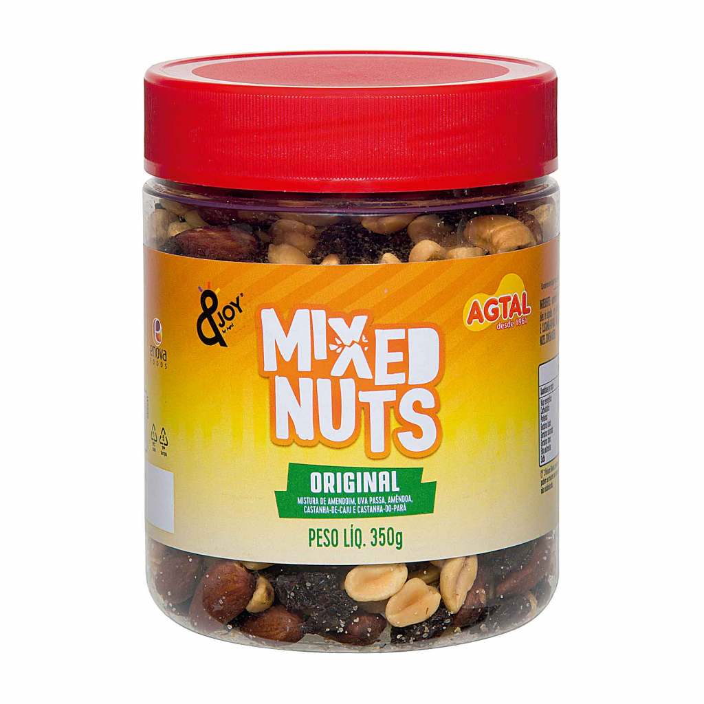 KIT COM 2 MIXED NUTS ORIGINAL 📍(Validade 05/07/2026)📍AGTAL/ &JOY - POTE 350g
