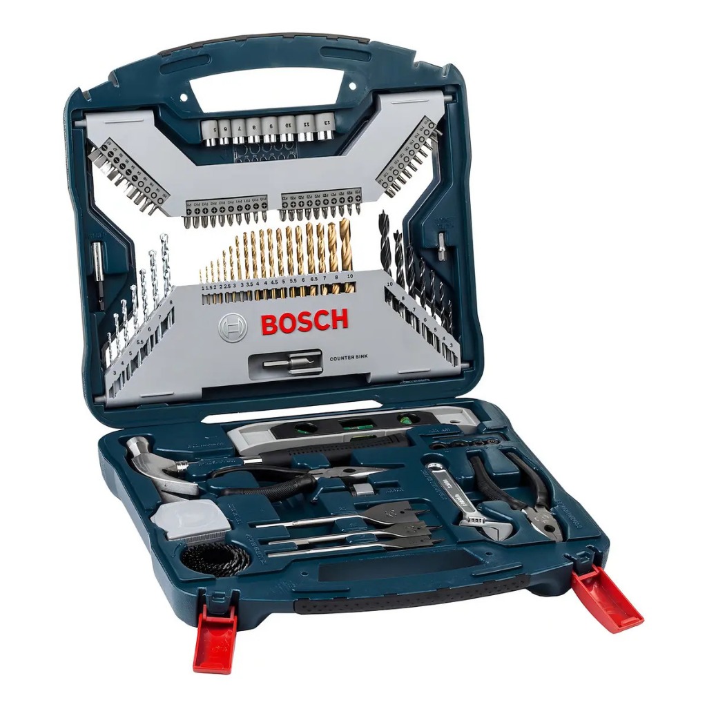Kit De Pontas E Brocas Com 103 Peças Em Titânio X-line Bosch