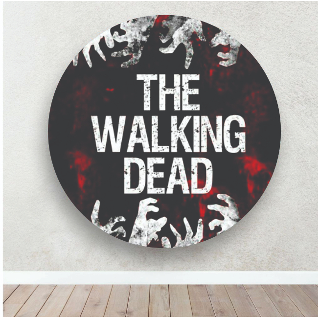 Painel em Lona Redondo Sem Elástico - The Walking dead  - Lona fosca