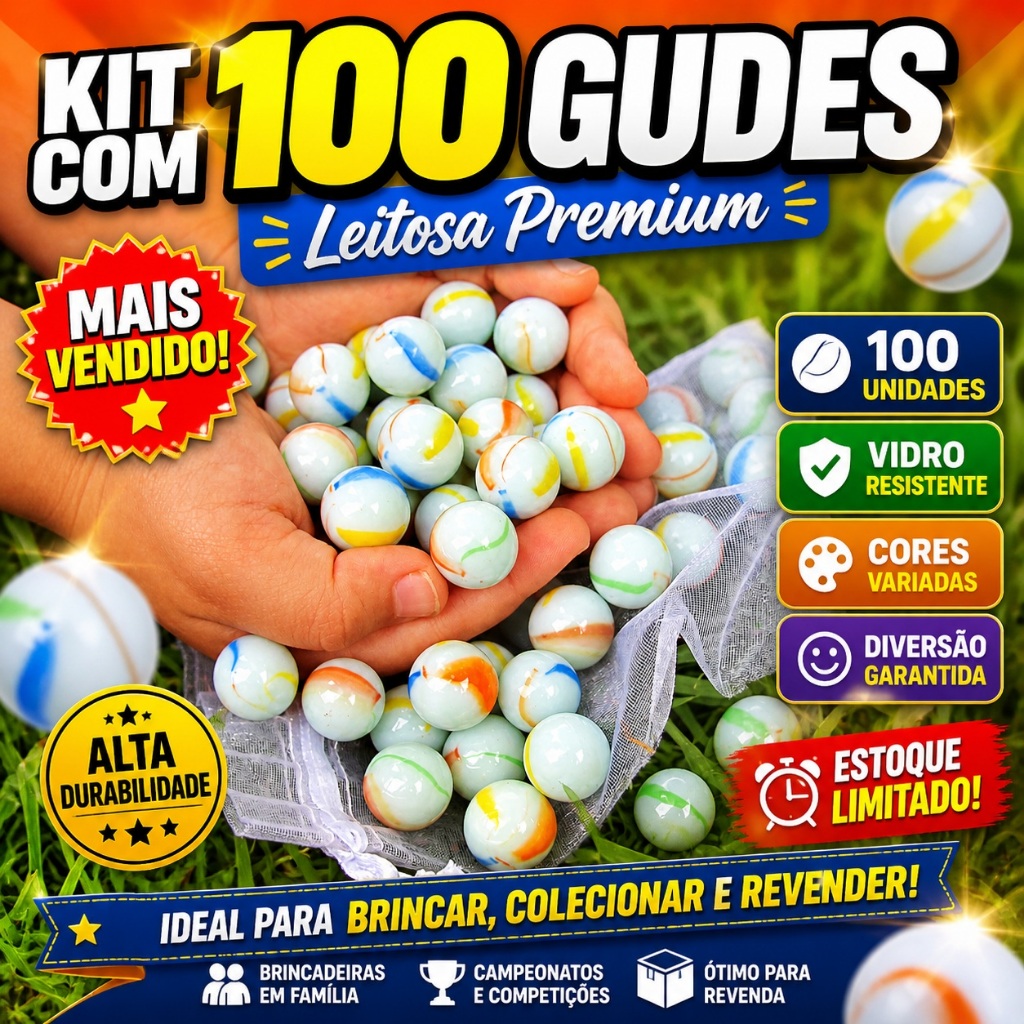 100 Gude Leiteira Leitosa Bolinha peteca fubeca birosca vidro decoração escalda pés importada