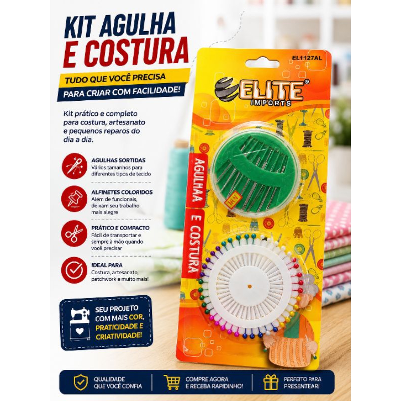 KITS DE AGULHAS 1/3/6 CARTELAS