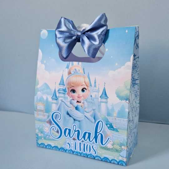 Sacolinha Personalizada Tema Cinderela Baby para lembrancinha - Pegue e monte