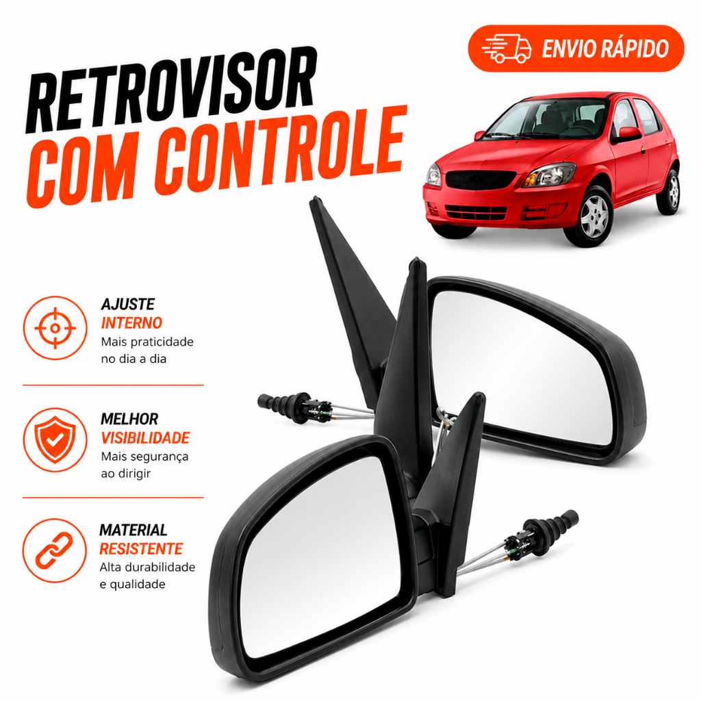 Retrovisor Celta 2007 A 2015 Com Controle