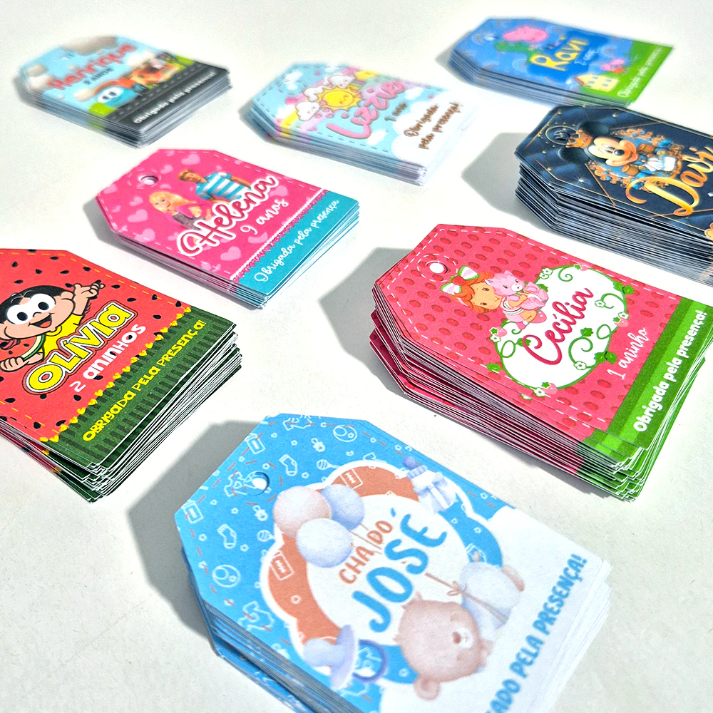 TAG para sacolinha Vários temas | Lembrancinha | Festa | Aniversário | Personalizados