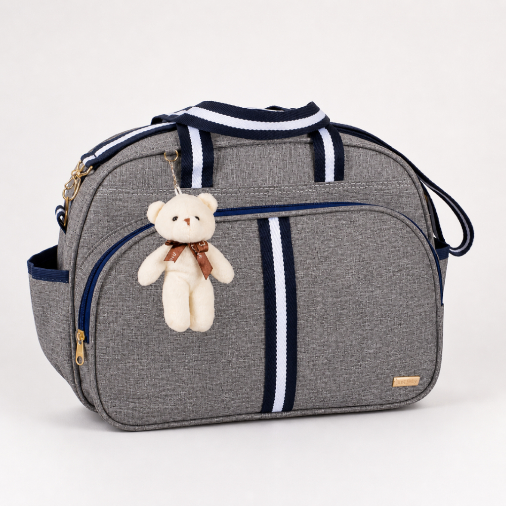 Bolsa Maternidade Bebê Infantil menino menina C/ chaveiro Urso faixa luxo AMOR