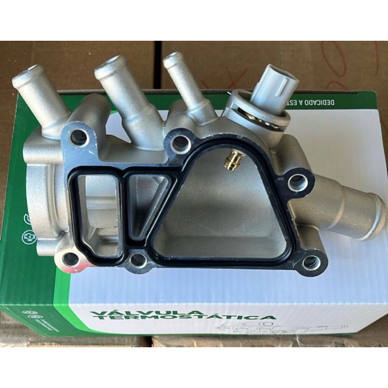 Carcaça Válvula Termostatica Alumínio Linha Ford - Fiesta - Ka - Courier -Ecosport - Motor Zetec Rocan — imagem 2 de 2