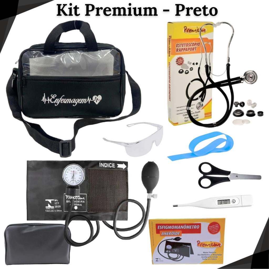Kit de Enfermagem para Estágio e Laboratório - 5 cores