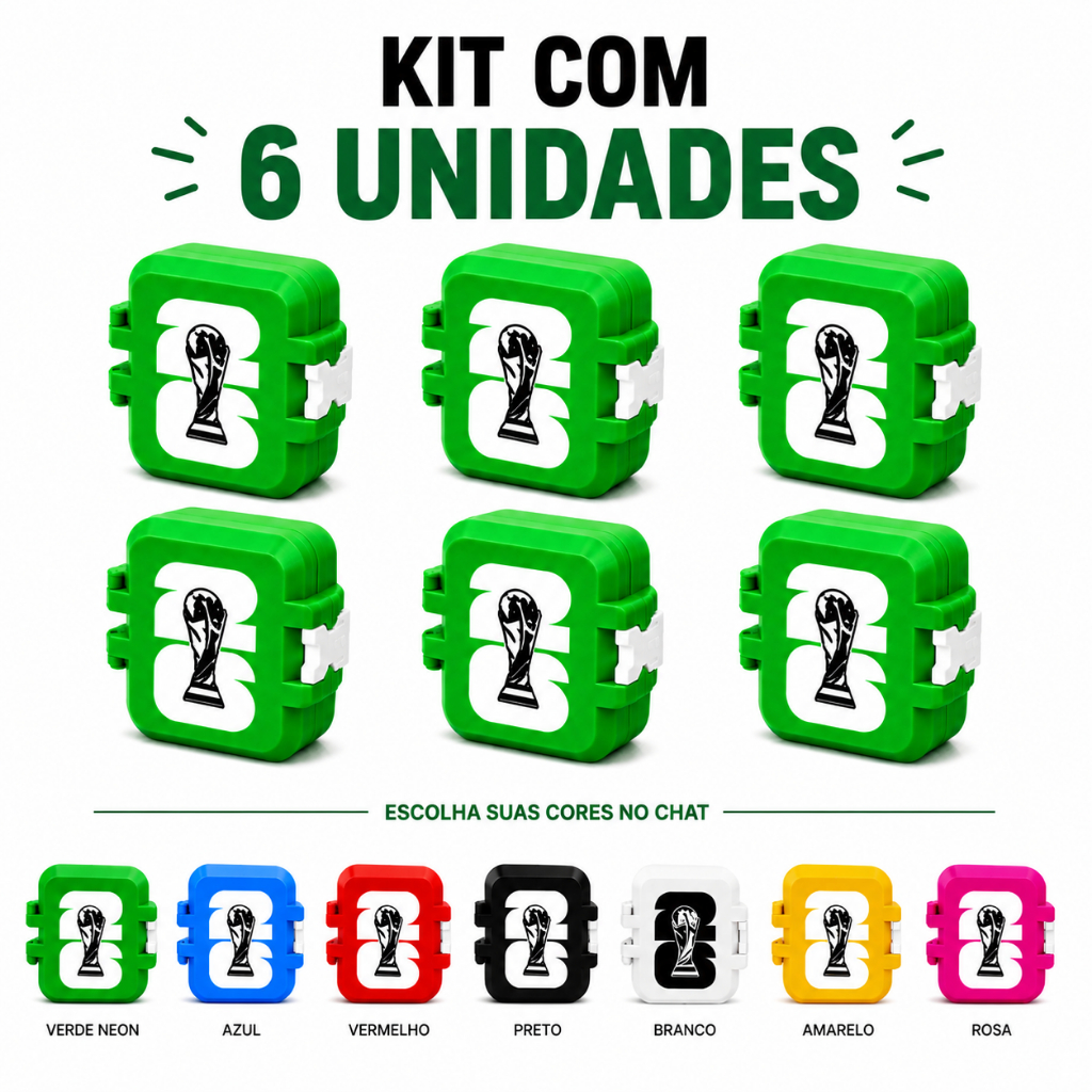 Kit Porta Figurinhas Copa Organizador de Cards e Figurinhas Impressão 3D Alta Resistência Compacto