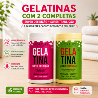 Gelatina Capilar Hidralize 1kg | Definição Intensa & Brilho – Para Cachos