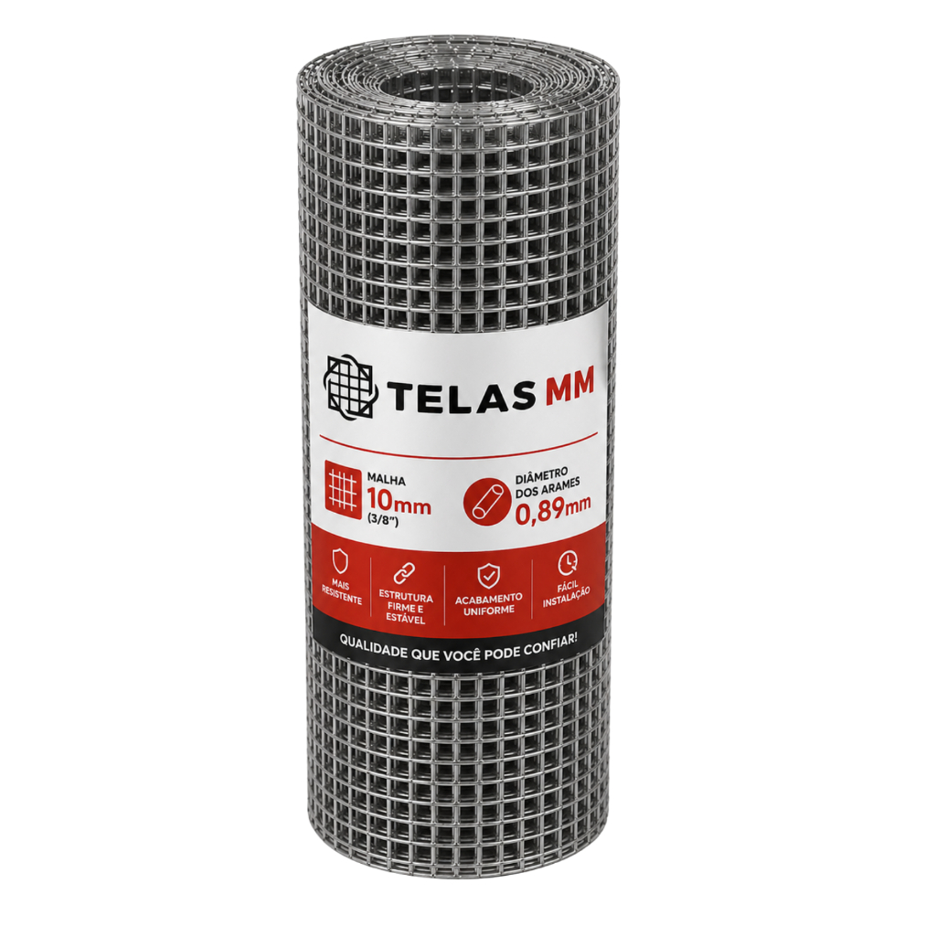 Tela Soldada 10mm Portões Pets Gaiola Jardim 5m X 0,50m